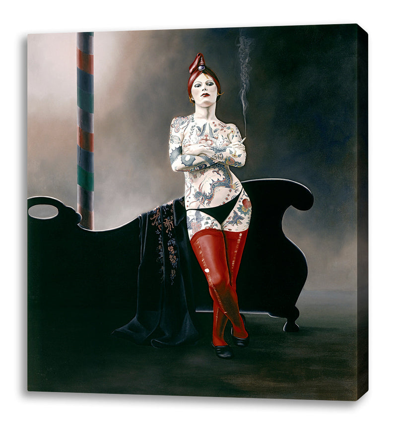 “The Tattoo Queen”

Printed on Cezanne 430gsm 100% Archival Cotton Canvas

Stretched on a Kiln Dried Pine Frame, Ready to Hang

Size: 1145mm x 1015mm or 45 x 40 inches

Retail Price: AUD $2,200.00 (inc.GST)