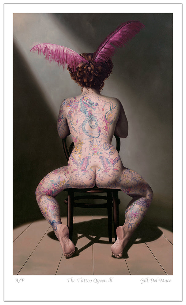 Seated Nude with Tattoos | Tattoo Queen III