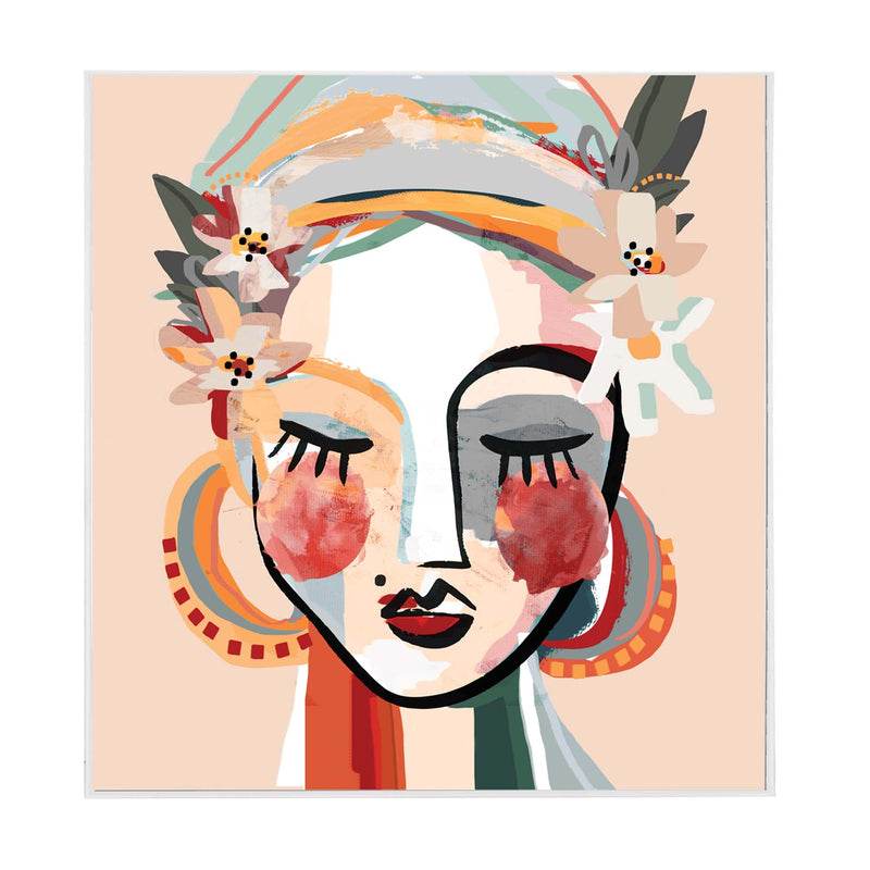 Terra Darling Framed Canvas | White Frame | Print Decor