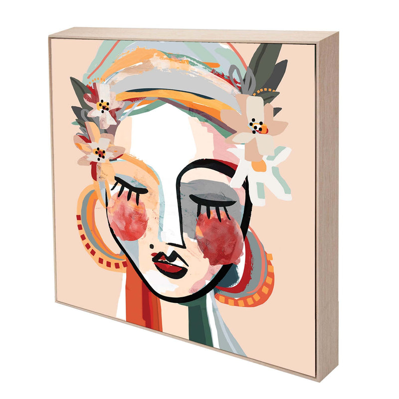 Terra Darling Framed Canvas | Oak Frame | Print Decor