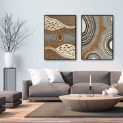 Ballun Riverbed | Framed Canvas | example with Chalahn Rainbow