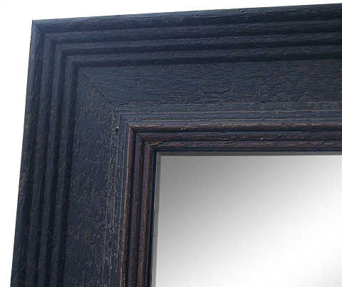 VERMEER FRAMED MIRROR RUSTIC BLACK