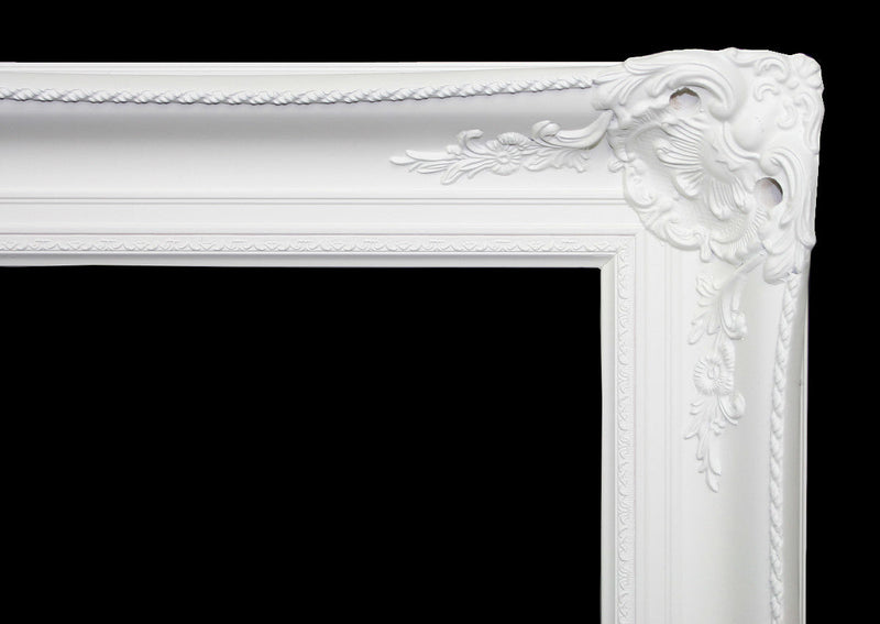 Empty Frame Classic Antique Victorian  White