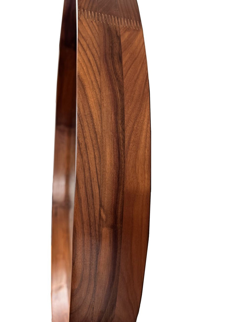 Henderson Round Black Walnut Mirror Large