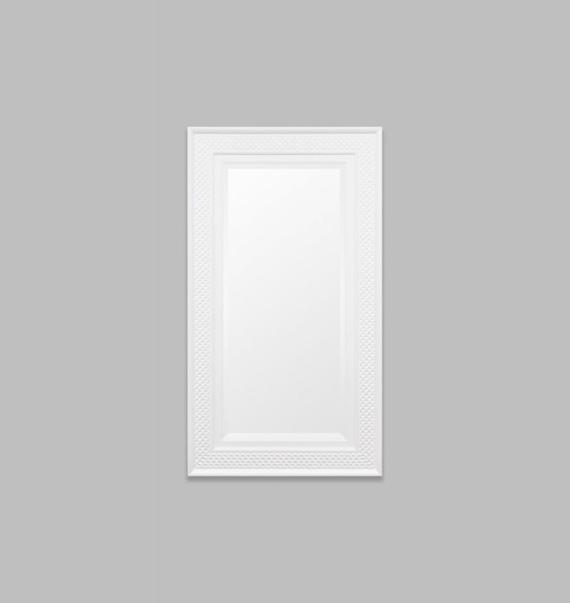 White Patterned Mirror