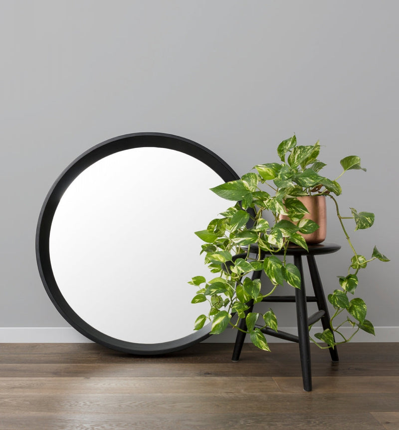Round Black Mirror | Print Decor