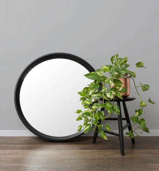 Round Black Mirror | Print Decor