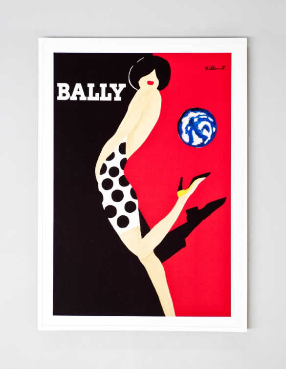 Print Decor Red Bally Print | White Frame