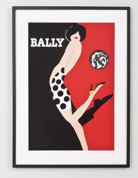 Print Decor Red Bally Print | Black Frame