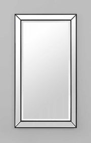 Beaded Black Framed Mirror, Leaner