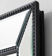 Beaded Black Framed Mirror, Detail