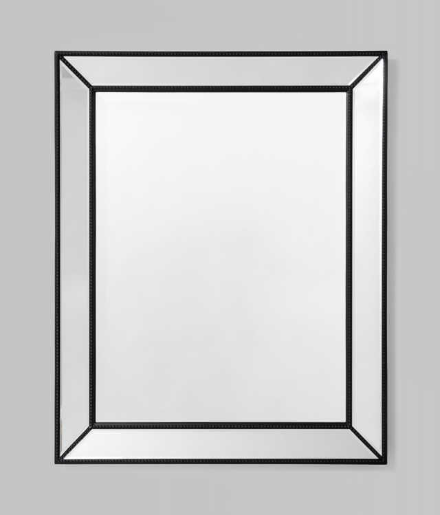 Beaded Black Framed Mirror