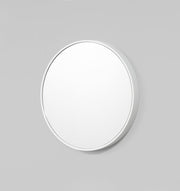 Modern Round Bella Gloss White Mirror | Print Decor