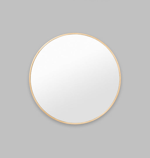 Modern Round Brass Mirror