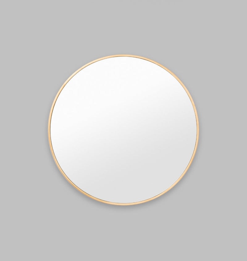 Modern Round Brass Mirror