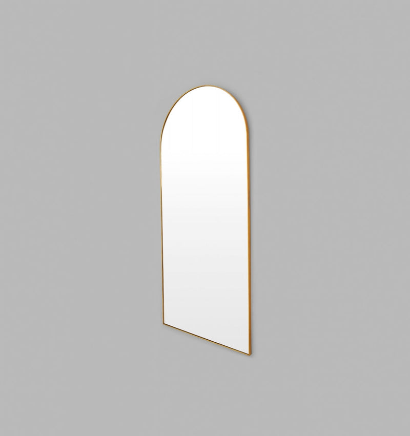 Bjorn Brass Arched Top Leaner Mirror 80 x 180 x 2.5 cm