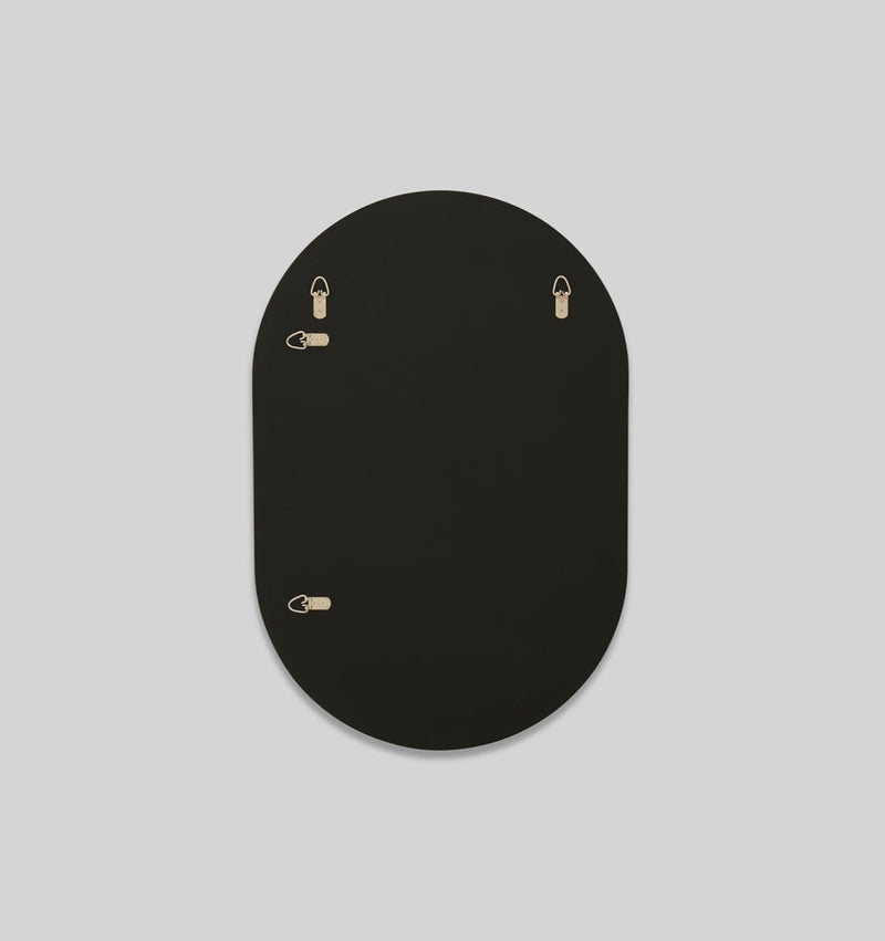 Clearance Stock Oval Mirror Bjorn 80 x 120 cm Black Frame