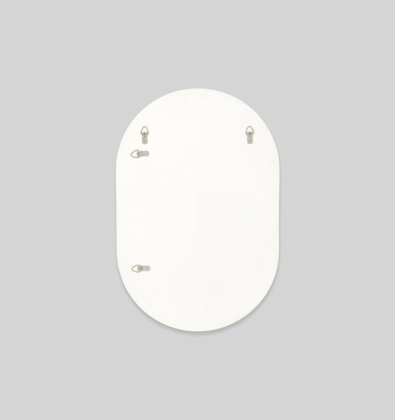Clearance Stock Bjorn Oval 65 x 100 cm Bright White Frame