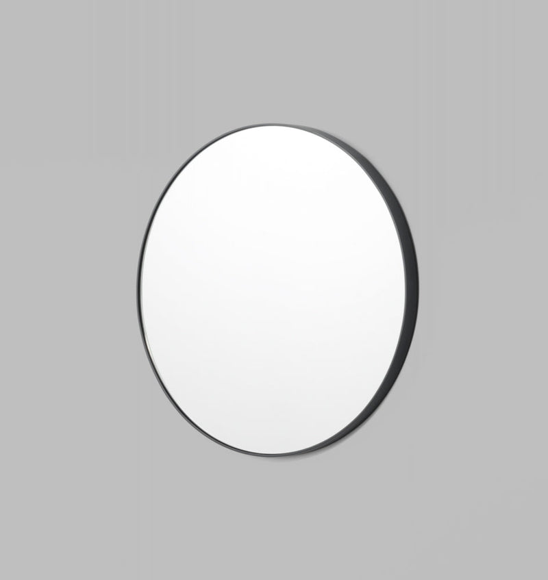 Modern Circular Mirror | 80cm Black | Print Decor 