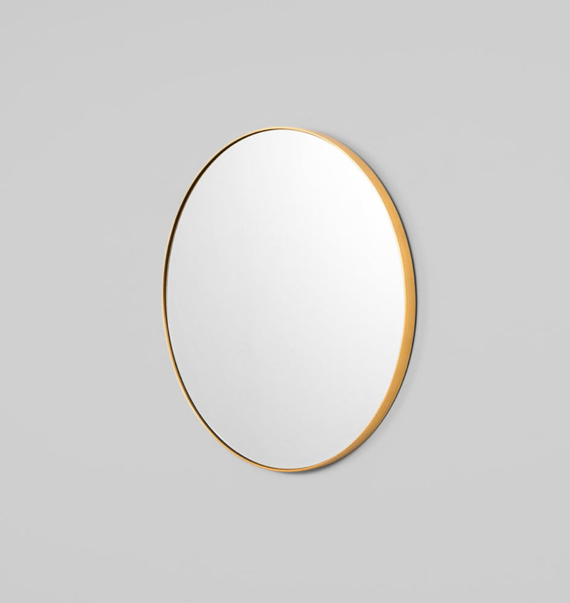 Modern Round Mirror | Bjorn | Brass