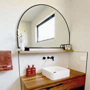 Metal Arched Mirror | Black