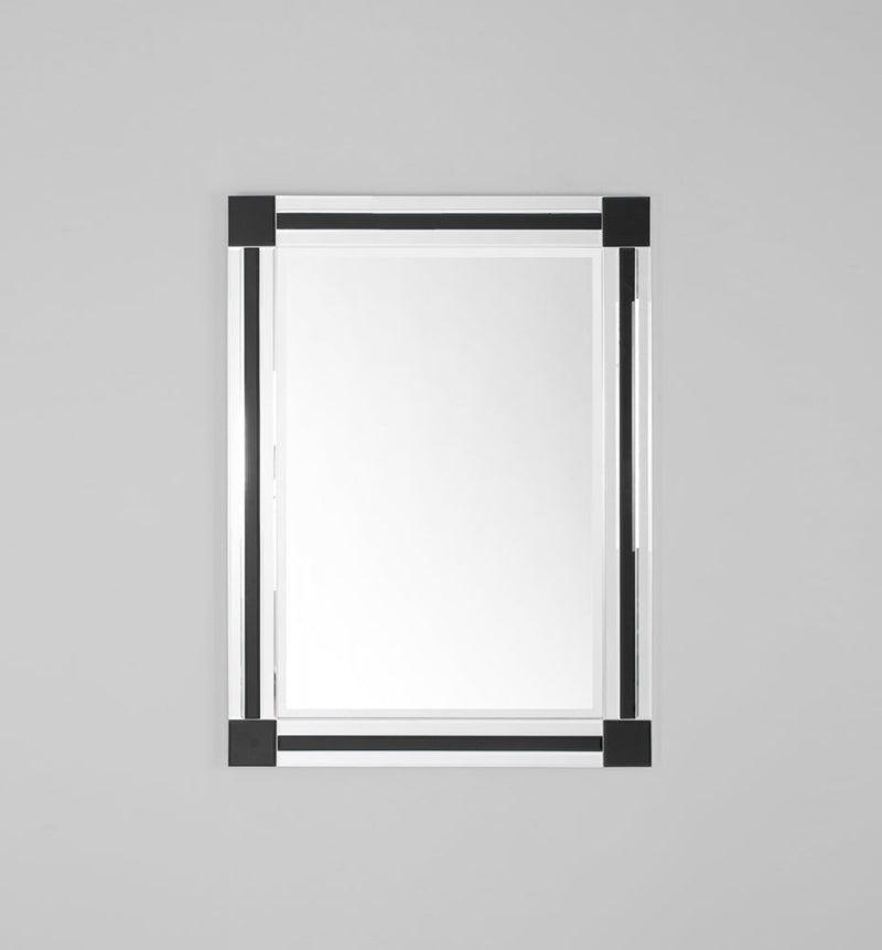 Modern Art Deco Mirror | St Kilda Single Black | Print Decor, Melbourne