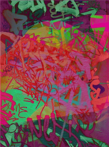 Jan Neil | Calligraphy Red Green 1 | Print Decor