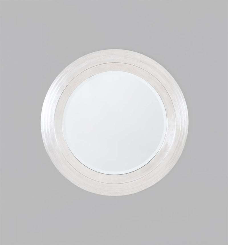 Concentric Silver Circular Mirror