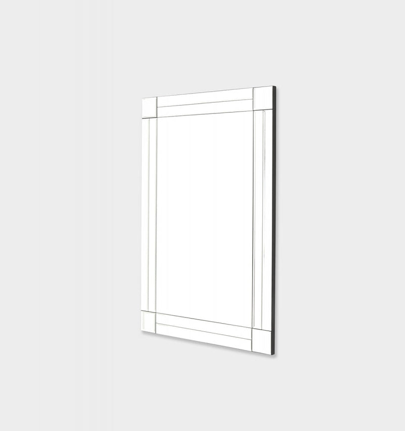 Frameless Mirror | DOUBLE PANEL SQUARE CORNERS SPECIAL3 | Side view