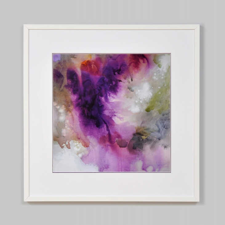 Print Decor | Purple abstract framed print