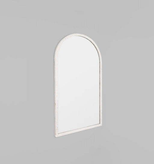 Cove Arch Leaner Mirror | White | Print Decor