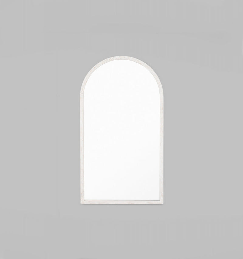 Cove Arch Leaner Mirror | White | Print Decor
