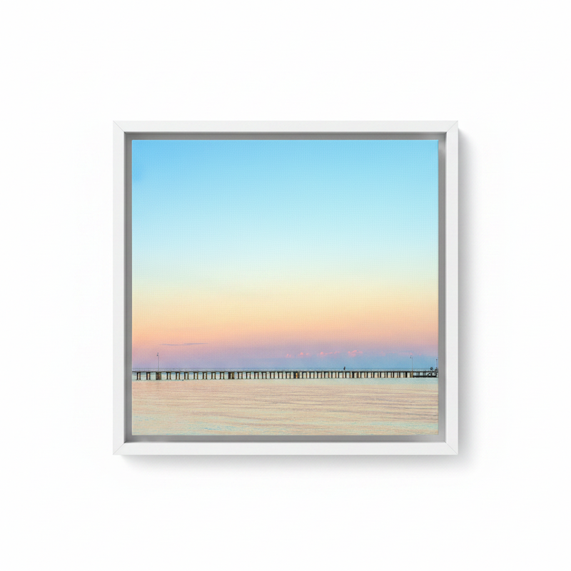 Dromana in Ultra-Thin White Floater Frame