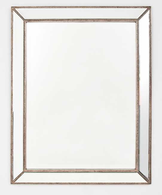 Print Decor Reverse Beaded Angle Mirror
