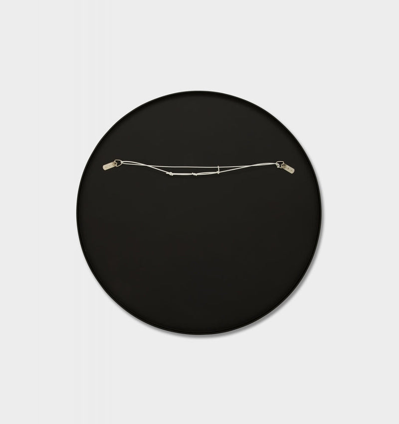 Round Mirror Black 120 cm