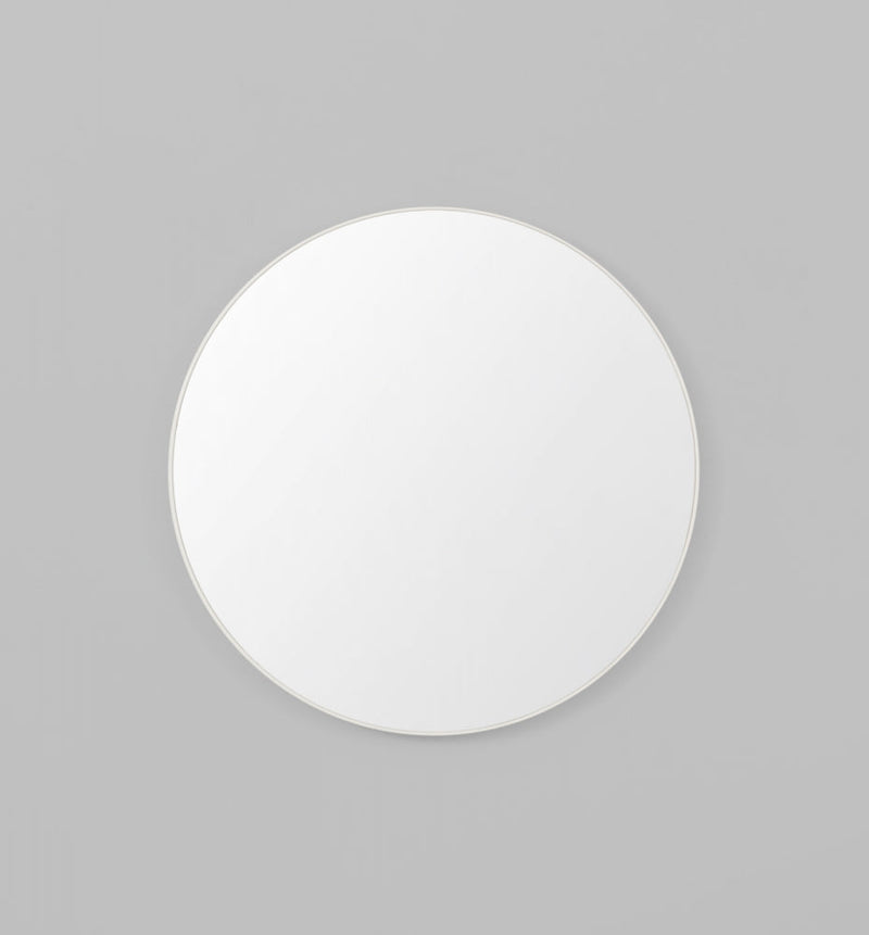Modern Circular Mirror | White | Print Decor 