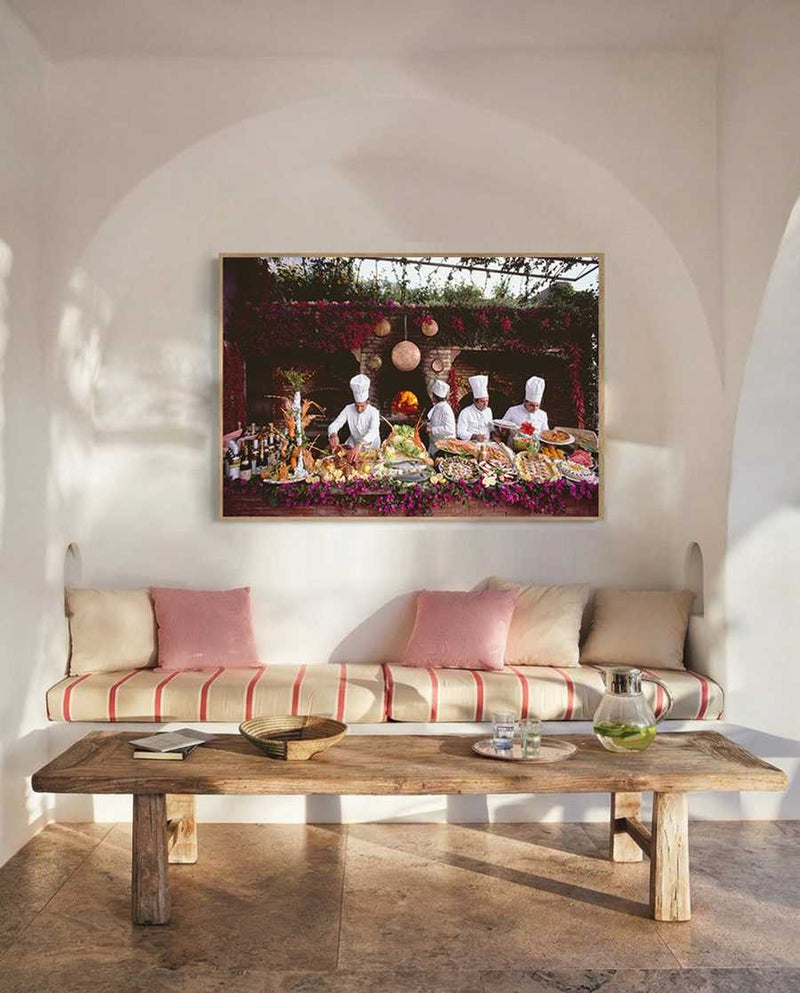 Il San Pietro Di Positano Hotel by Slim Aarons shown framed in a room