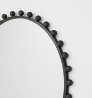 Luna Round Antique Black Mirror