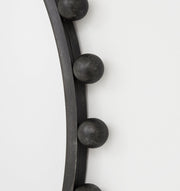 Luna Round Antique Black Mirror