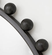 Luna Round Antique Black Mirror