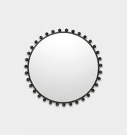 Luna Round Antique Black Mirror