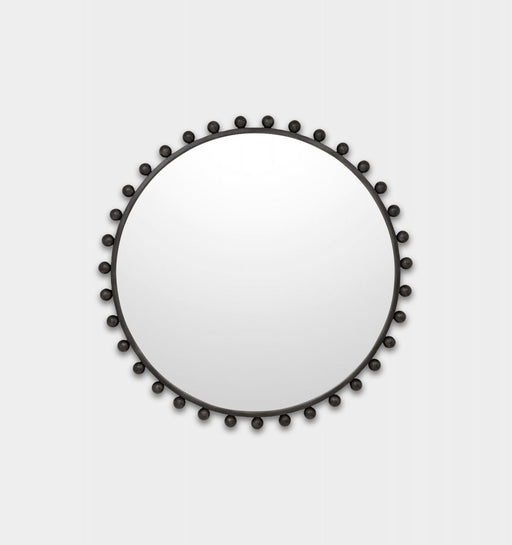 Luna Round Antique Black Mirror