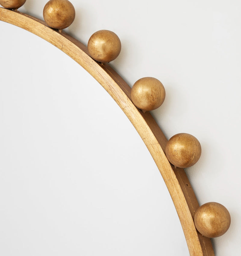 Luna Round Gold Mirror