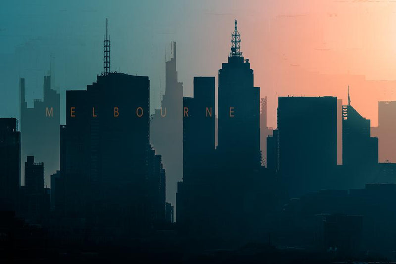 Melbourne Skyline Study 2 by Nick Psomiadis
