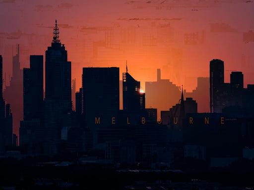Melbourne Skyline Study by Nick Psomiadis