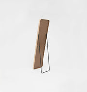 Simplicity Curved Freestanding Mirror | Oak Frame