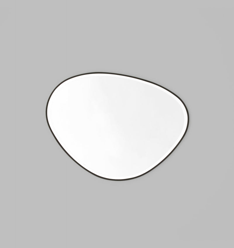 Clearance Stock Pebble Riverstone Mirror Black 90x70 cm