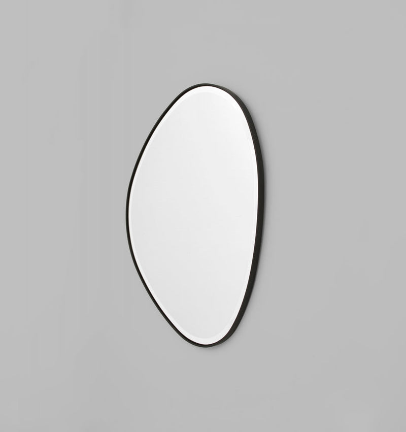 Clearance Stock Pebble Riverstone Mirror Black 90x70 cm