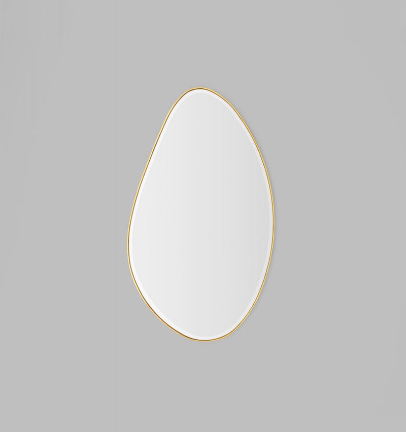 Clearance Stock Pebble Riverstone Mirror Brass 120x70 cm