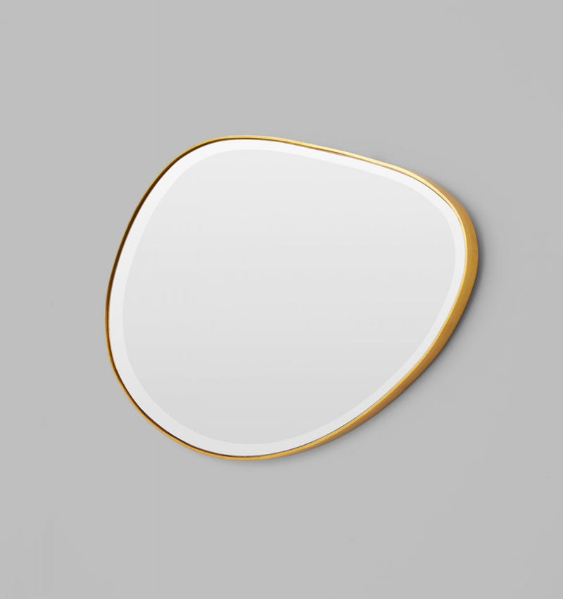 Clearance Stock Pebble Riverstone Mirror Brass 120x70 cm